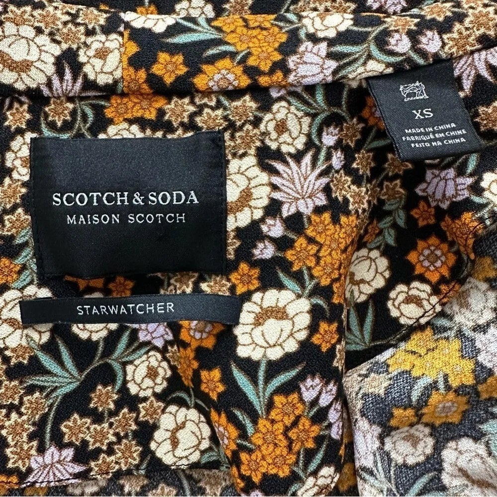Scotch & Soda Floral Print Pyjama Blazer Multicolor Size XS Cottagecore NWOT